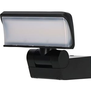 Brennenstuhl LED Security Light WS 2050 S/LED Outdoor Floodlight 20W (1680lm, IP44, 3000K, warm witte lichtkleur, spotlight hoofd kan horizontaal en verticaal worden ingebouwd) zwart