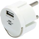 Brennenstuhl - USB-stopcontactadapter - Wit - 2,4A - USB-lader