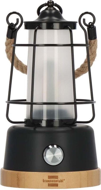 Brennenstuhl - 1171800 1171800 led Camping-Leuchte 350 lm akkubetrieben 570 g Schwarz, Bambus