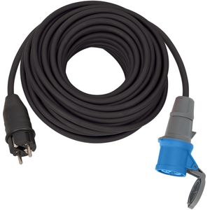 Brennenstuhl camping stroomkabel | CEE 7/7 - CEE 3-pins 230V/16A | 3x 2,50mm | IP44 | zwart | 25 meter