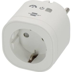 Brennenstuhl Connect WiFi stekker WAE 3600 XS01 met energiemeting (slimme stekker 2,4 GHz compatibel met Alexa en Google Assistant, Matter, smart plug met timer, gratis app)