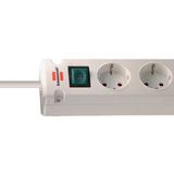 Brennenstuhl - Bremounta - Stekkerdoos - Zwart/Wit - 5-voudig met 2 USB-C