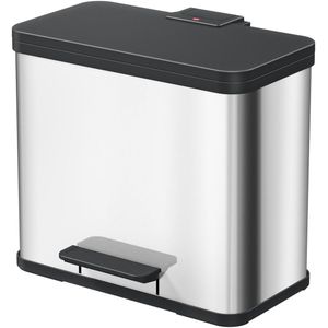 Hailo Öko Duo Plus L Prullenbak 17L + 9L RVS