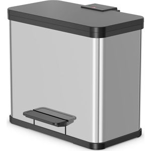 Hailo Öko Trio Plus Prullenbak 3 x 9L RVS