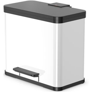 Hailo Öko Trio Plus Prullenbak 3 x 9L Wit