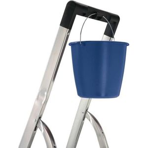 Hailo L40 huishoud trap 6-treeds aluminium (5 treden+bordes) zilver Aluminium Hailo Trap (12.0000cm x 51.0000cm)