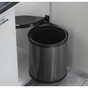 Prullenbak - Zwart - Kunststof - 30 Liter