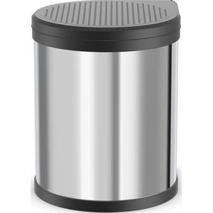 Hailo Compact Box M Prullenbak 15 l Inbouwprullenbak RVS