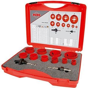 Ruko - Lochsägensatz 12-teilig 22 - 68 mm Schnitttiefe 38 mm HSS-Bi-Metall