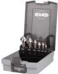 RUKO Kegel- und Entgratsenker-Satz 6tlg. DIN 335 Form C 90° HSS Ø 6,3 - 20,5 mm in Kunststoffkassette - 102152RO