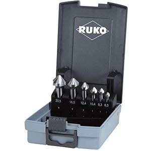RUKO 102152ERO Kegelverzinkboorset 6-delig 6.3 mm, 8.3 mm, 10.4 mm, 12.4 mm, 16.5 mm, 20.5 mm HSSE-Co 5 Cilinderschacht 1 set(s)