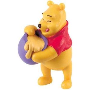 Bullyland 12340 - speelfiguur Poeh de beer met honingpot uit Walt Disney Winnie de Poeh, ca. 7 cm, detailgetrouw, ideaal als klein cadeau voor kinderen vanaf 3 jaar