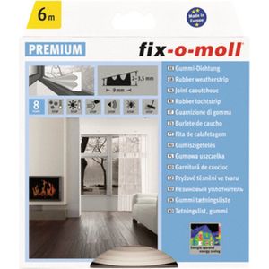 Fix-o-moll Rubber Tochtstrip E-profiel Zelfklevend 6m 9x3,5mm wit Fix-o-moll Tochtstrip (600cm xcm)