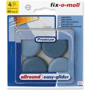 Fix-o-moll Zelfklevende Glijders Easy Glider Grijs 40 Mm 8st