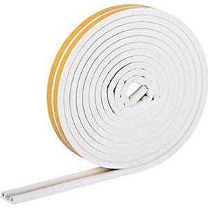 HELPMATE – Afdichtingstape, zelfklevend, voor ramen en deuren, raamafdichting, voor het isoleren van kolommen met 2,5 tot 5 mm breed, afdichtingstape, 9 x 5,5 mm (P-profiel, 12 meter, wit)