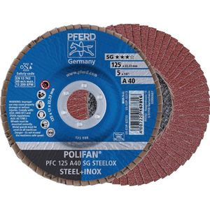 Fächerschleifscheibe A 40SG gewölbt 125mm K40 Pferd