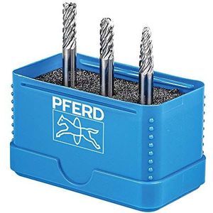 PFERD HM-freesstiftset, 3-delig, vertanding ALLROUND, schacht-ø 6 mm, freesstift-ø 6 mm, 21901406 – voor veelzijdig gebruik op de belangrijkste materialen