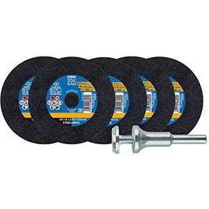 PFERD - Slijpschijf Starterset - 5 Slijpschijven en Gereedschapshouder - Staal - Roestvrij Staal