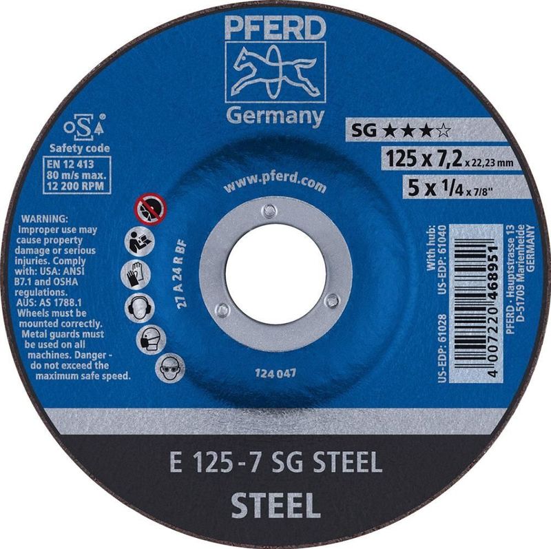 Schruppscheibe gekröpft A24RSG 178x7mm Pferd