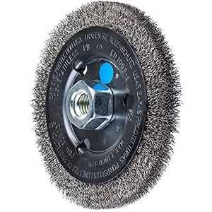 EHRHOLZ® Slijpborstel voor haakse slijper, diameter 140 mm, ronde borstel, structuurborstel, professionele kwaliteit voor hout en metaal (aantal schuurdeeltjes: 80, nylon
