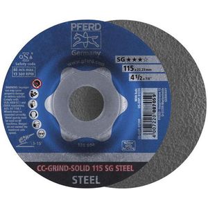 PFERD 64185115 Cc-Grind-Solid Sg Steel Slijpschijf Diameter 115 mm 10 stuk(s)