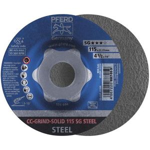 Slijpschijf 115 Mm Pferd Cc-Grind-Solid Sg Steel 64185115 10 Stuks