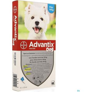 Advantix 100/500 voor honden van 4 tot 10 kg