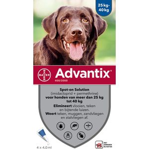 Advantix Spot-on Hond 24 pipetten - 25 - 40 kg - 400/2000