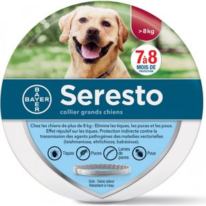 Seresto Teken- En Vlooienband Large - Anti tekenmiddel - per stuk Van 8 Kg