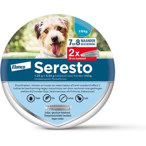 Seresto Teken- En Vlooienband Small - Anti tekenmiddel - 2 stuks Tot 8 Kg