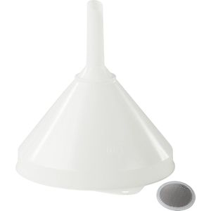 Trechter - Wit - Kunststof - Met Zeef