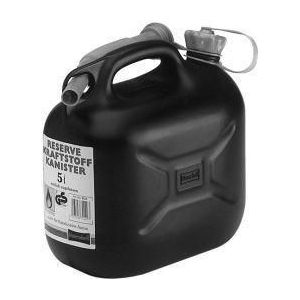 jerrycan zwart voor benzine 5 liter