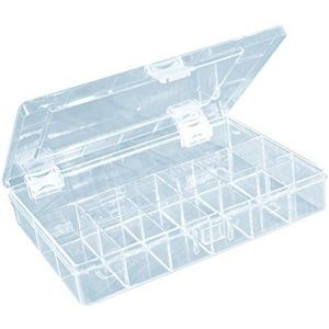 Hunersdorff - PS-COMPACT - Assortimentsbakken - 18 Vakken - Glashelder - 170 x 250 x 46 mm