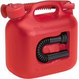 Hunersdorff - Brandstofjerrycan - Rood - HD-PE - Inhoud 5 l - 2 Schenktuiten