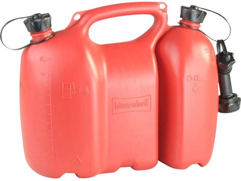 H¼nersdorff - Combi Jerrycan Profi - Rood - 6/3 l - Professionele Jerry en Oliekan