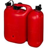 Hunersdorff - Dubbele Jerrycan - Rood - HDPE - Inhoud 5,5 + 3 L