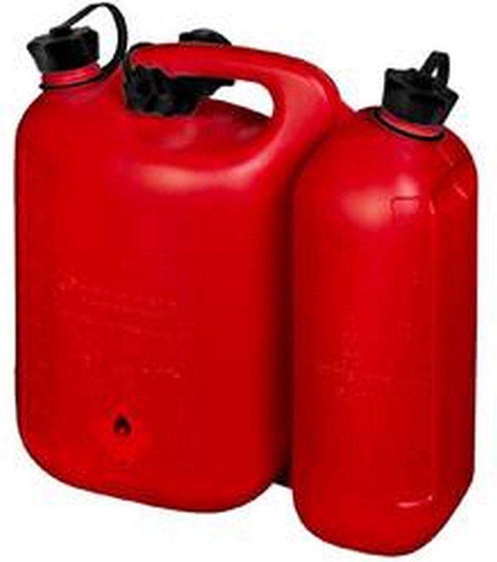 Hunersdorff - Dubbele Jerrycan - Rood - HDPE - Inhoud 5,5 + 3 L