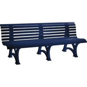 Parkbank van kunststof, met 13 planken, breedte 2000 mm, staalblauw