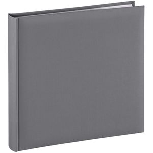 Hama Fotoalbum Jumbo 30 x 30 cm (fotoboek met 80 witte pagina's, album voor 320 foto's om zelf vorm te geven en vast te plakken), grijs