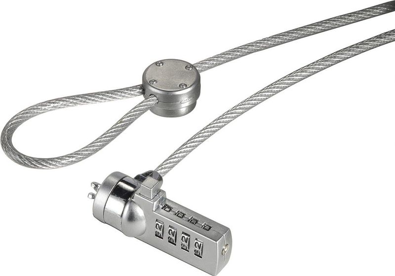Hama Light Notebook Beveiligingskabel met Cijferslot Zilver