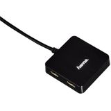Hama Usb2.0 Hub 1:4 Buspowered, zwart