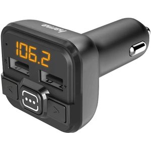 Hama FM transmitter - Geschikt voor auto - AUX-in + USB-IN - Zwart