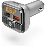 Hama FM Transmitter met Bluetooth-functie - USB-oplader - Bluetooth Transmitter - Zilver