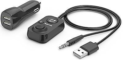 Hama - Bluetooth Handsfree-installatie - Zwart - Inclusief 2-voudige USB-oplader en 3,5 mm jackadapter