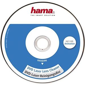 Hama Reinigingsdvd (voor laserleeskop, voor het verwijderen van vuil in dvd-spelers, laserreinigende dvd) wit/blauw/rood