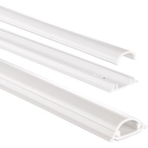 Hama - PVC-kabelkanaal - Halfrond - Wit - 100/3,5/0,9 cm