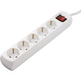 Hama - Stekkerdoos 5-voudig - Wit - 1,4 m - Incl. Schakelaar