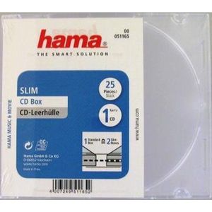 Hama 04751165 Cd Slim Box - 25 stuks / Transparant