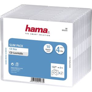 Hama Cd Doosjes 'Slim-Pack'4 Per 10
