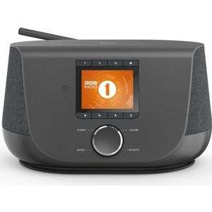 Hama DAB+ digitale radio internetradio (Smart Radio met 2-weg luidspreker en mobiele telefoon oplaadfunctie, wifi/DAB/DAB+/FM Bluetooth/Spotify Streaming radiostationtoetsen